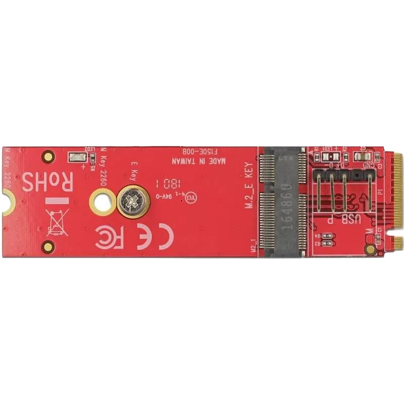 Delock Konverter M.2 Key M Stecker  M.2 Key E Slot für USB und PCIe Module